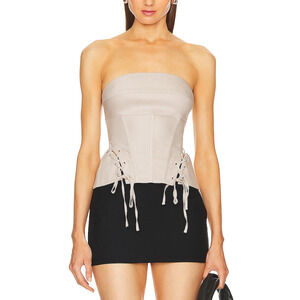 LPA Strapless Corset Top in Beige